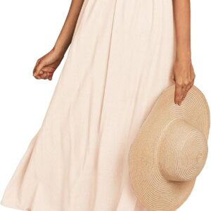 PRETTYGARDEN Summer Dress for Women 2025 Casual Short Sleeve Bow Tie V Neck Ruffle Midi Flowy Dresses